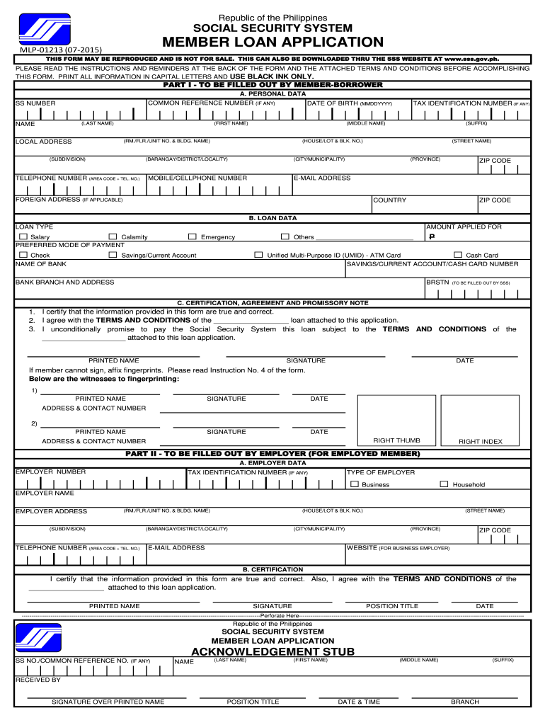  Sss Loan Form 2015-2024